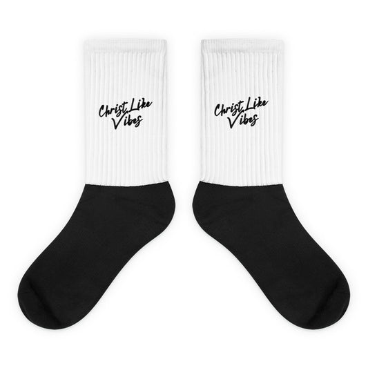 Christ Like Vibes Black Footed Socks