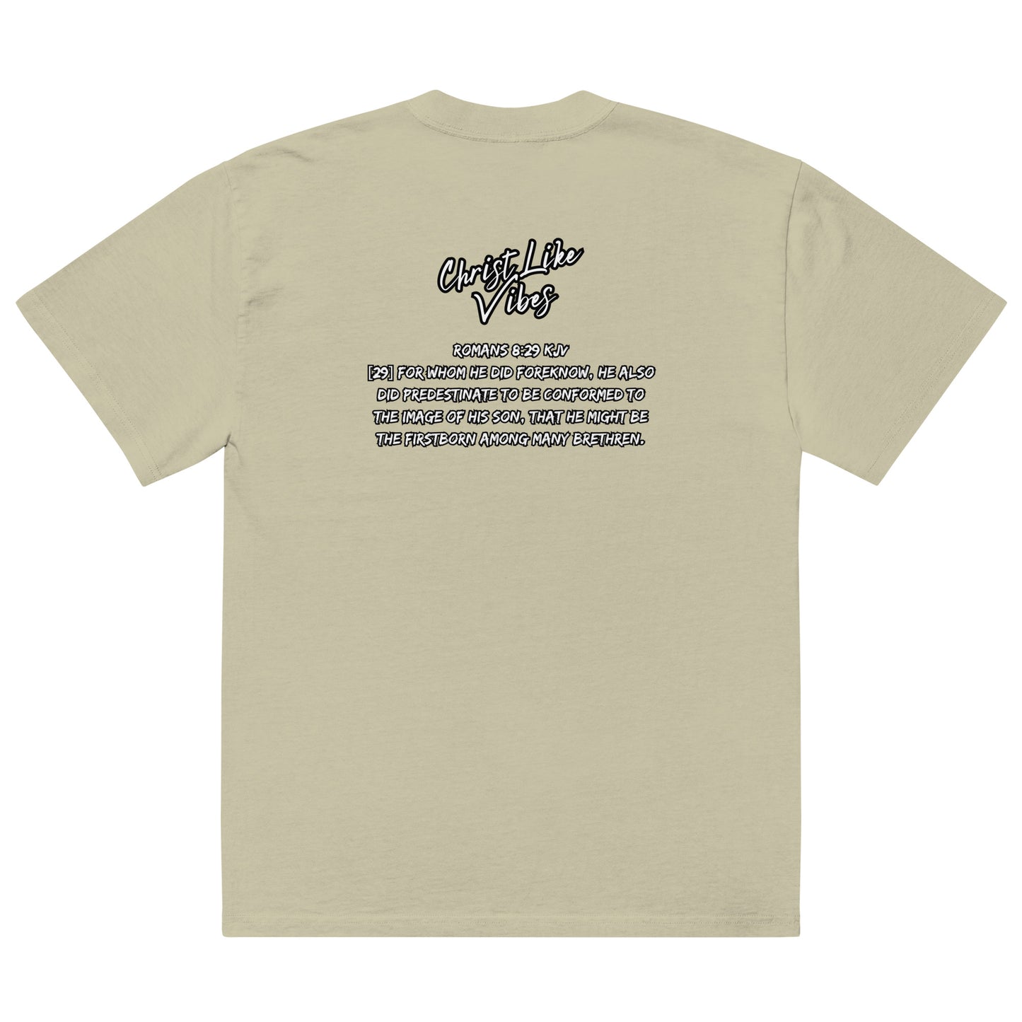 Christ Like Vibes Eucalyptus Oversized Faded T-Shirt