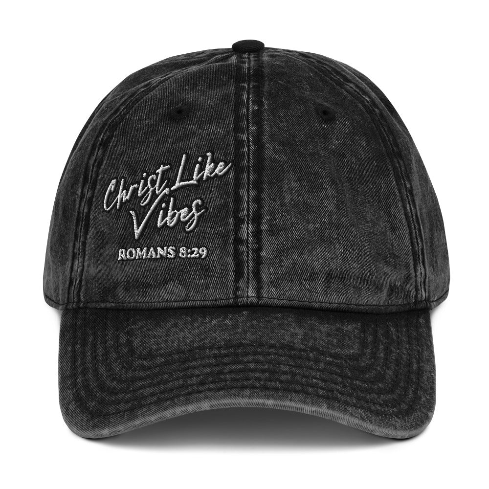 Christ Like Vibes Black Vintage Cap