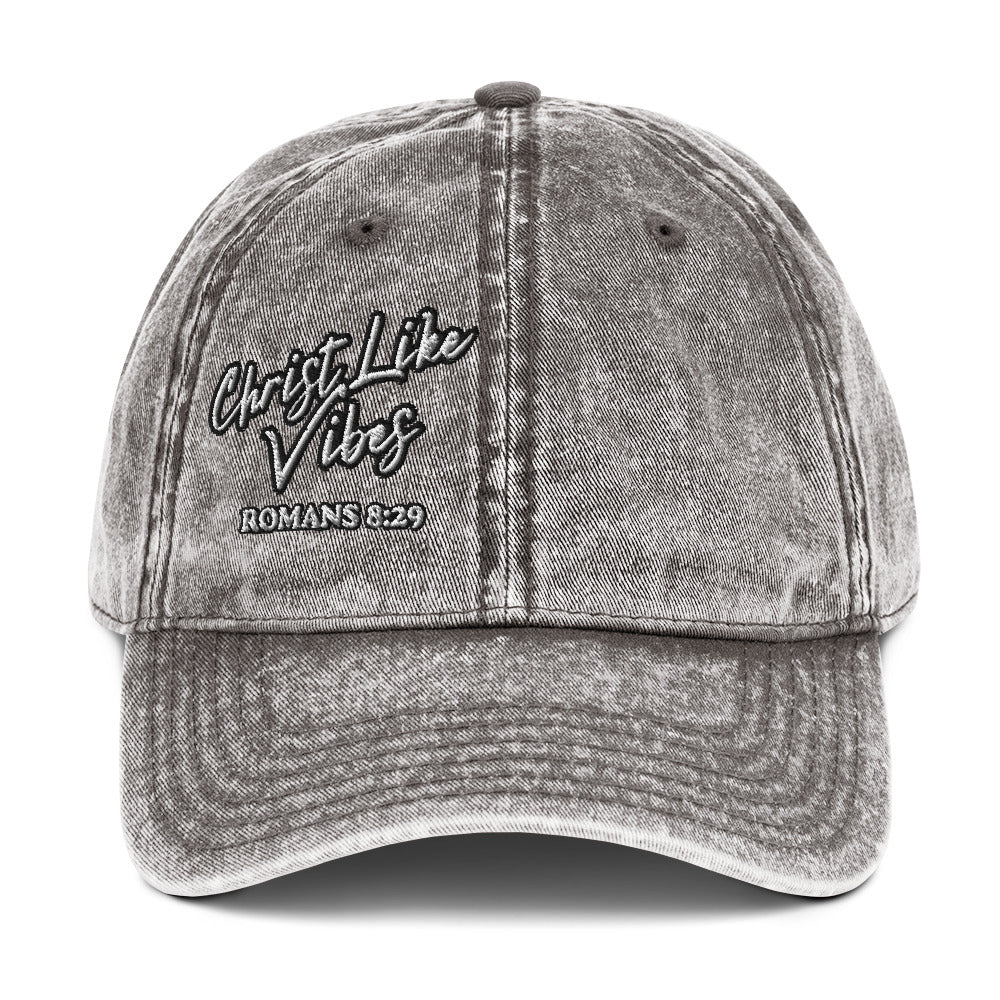 Christ Like Vibes Grey Vintage Cap