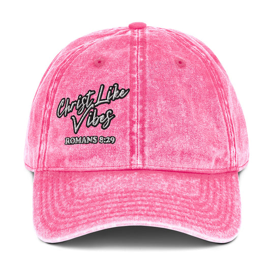 Christ Like Vibes Pink Vintage Cap