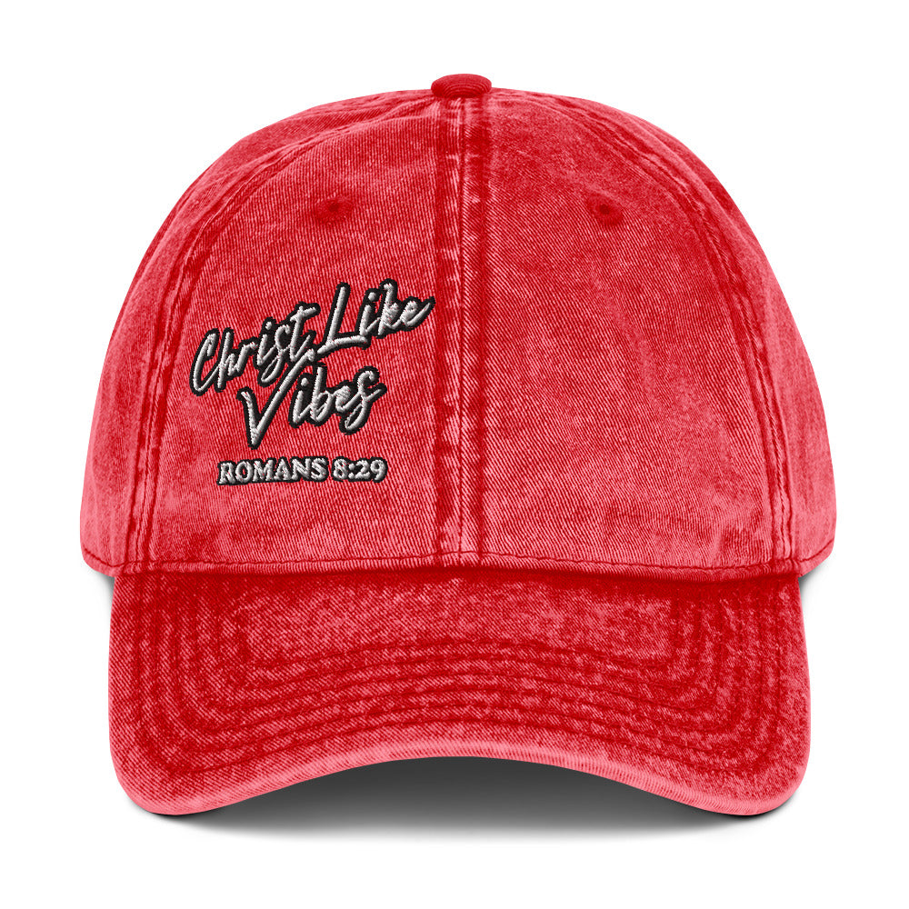 Christ Like Vibes Red Vintage Cap